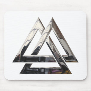 Valknut - Silver Mouse Mat
