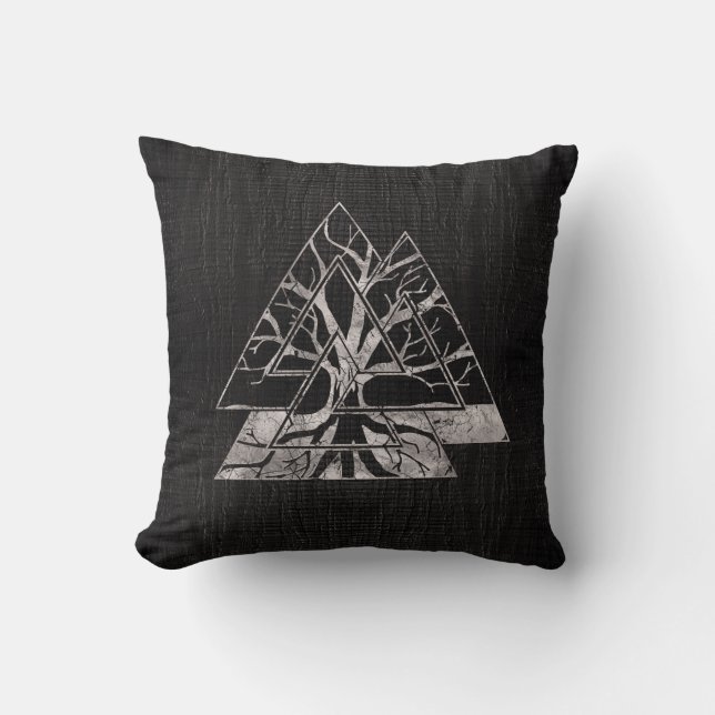 Valknut Symbol and Tree of life  -Yggdrasil Cushion (Front)