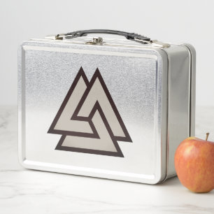 Valknut symbol metal lunch box