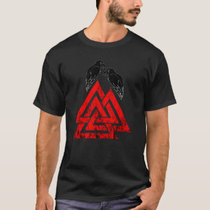 Valknut Symbol Odin Raven Norse Mythology Viking W T-Shirt