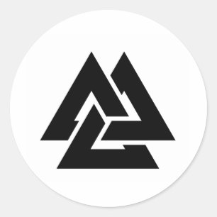Valknut Symbol triquetra Classic Round Sticker