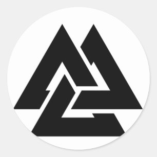 Valknut Symbol triquetra Classic Round Sticker