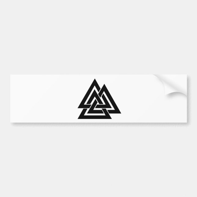 Valknut Viking Norse Nordic Protection Symbol Odin Bumper Sticker (Front)