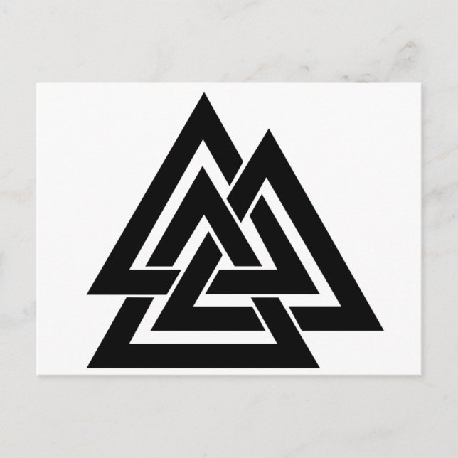 Valknut Viking Norse Nordic Protection Symbol Odin Postcard (Front)