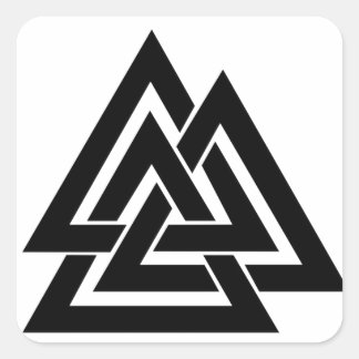 Valknut Viking Norse Nordic Protection Symbol Odin Square Sticker