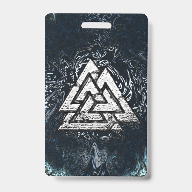 Valknut~ (Wavy) ID Badge (Front)