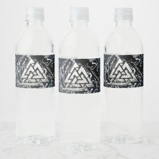 Valknut~ (Wavy) Water Bottle Label
