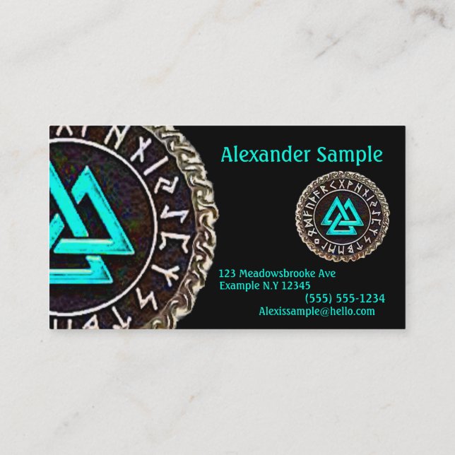 Valknut (Winding) Business Card (Back)