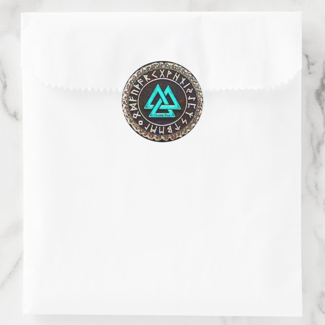 Valknut (Winding) Classic Round Sticker (Bag)