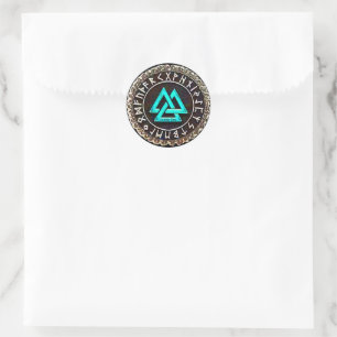 Valknut (Winding) Classic Round Sticker