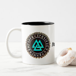 Valknut (Winding) Two-Tone Coffee Mug