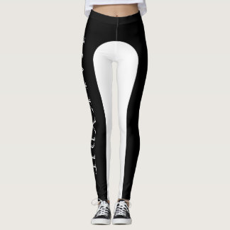 Valkyrie Brand Leggings - Black and White