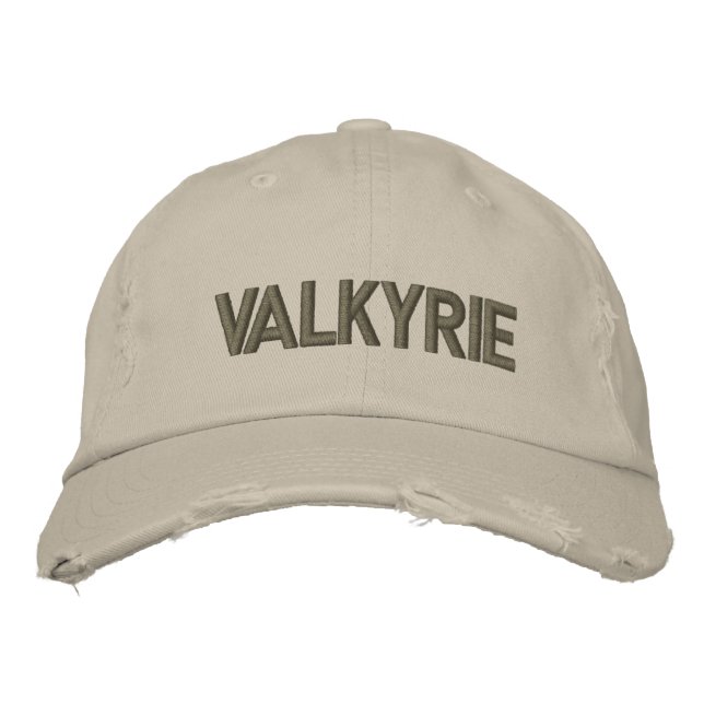 Valkyrie Custom Distressed Baseball Cap (Front)