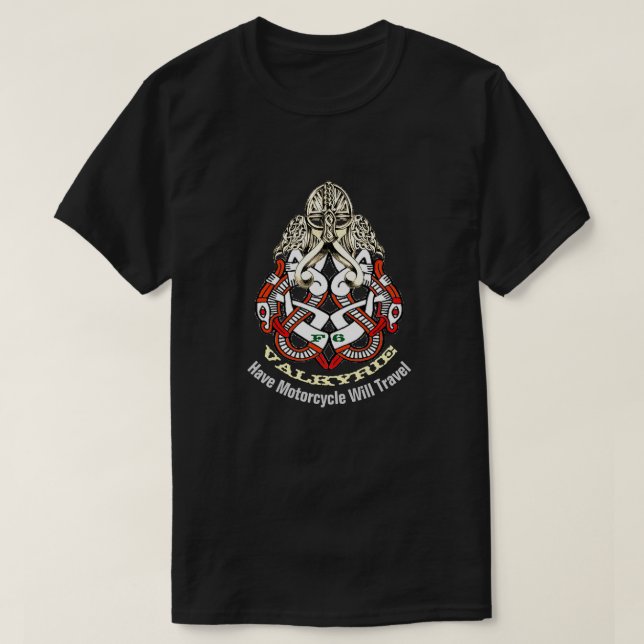 Valkyrie motorcycle Celtic Explorer dark T-Shirt (Design Front)