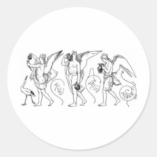 valkyries-3 classic round sticker