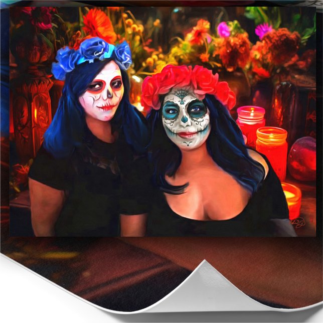 Vallarta Catrinas Flowers & Candles 1718 Art Print (Creator Uploaded)