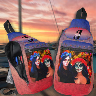 Vallarta Catrinas with Flowers & Candles 1718 Sling Bag