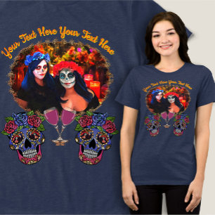 Vallarta Catrinas with Skulls 1718 Tri-Blend Shirt