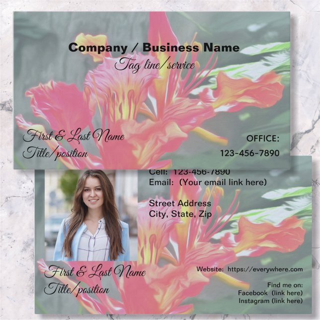 Vallarta Flaming Beauty 1583 Business Card (Creator Uploaded)