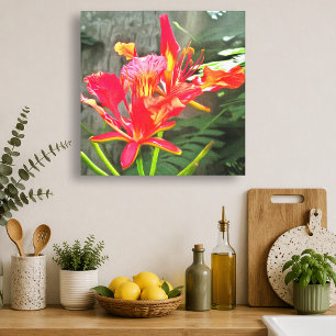 Vallarta Flaming Beauty Tropical Floral 1583 Art Canvas Print