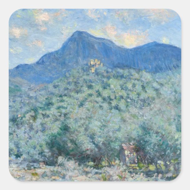 Valle Buona, Near Bordighera (1884) Claude Monet Square Sticker (Front)