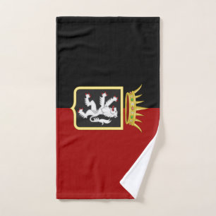 Valle d'Aosta flag and emblem (Italian region) Hand Towel