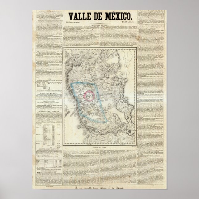 Valle de Mexico, Mexico Poster (Front)
