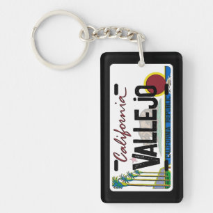 Vallejo California flag license plate keychain