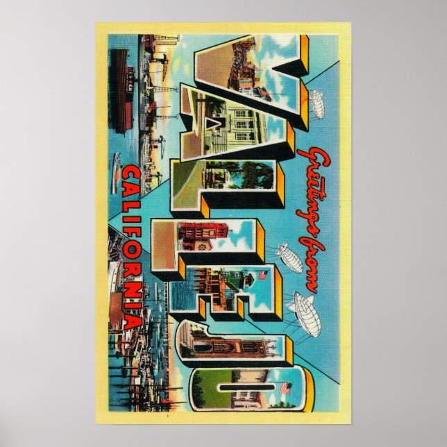 Vallejo, California - Large Letter Scenes Poster (Front)