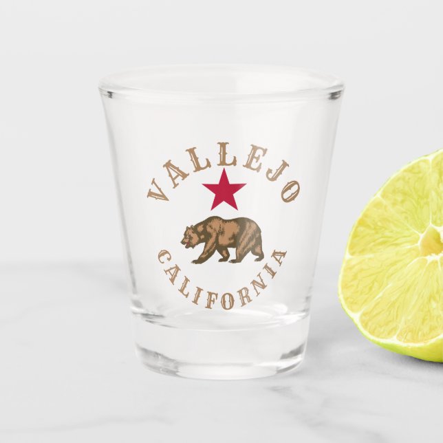 Vallejo, California Shot Glass (Front)