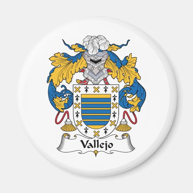 Vallejo Family Crest Magnet (Front)