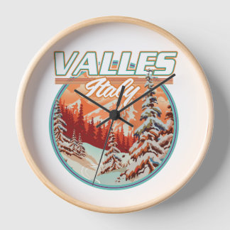 Valles Italy Travel logo Clock