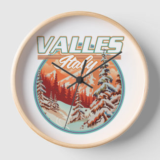 Valles Italy Travel logo Clock