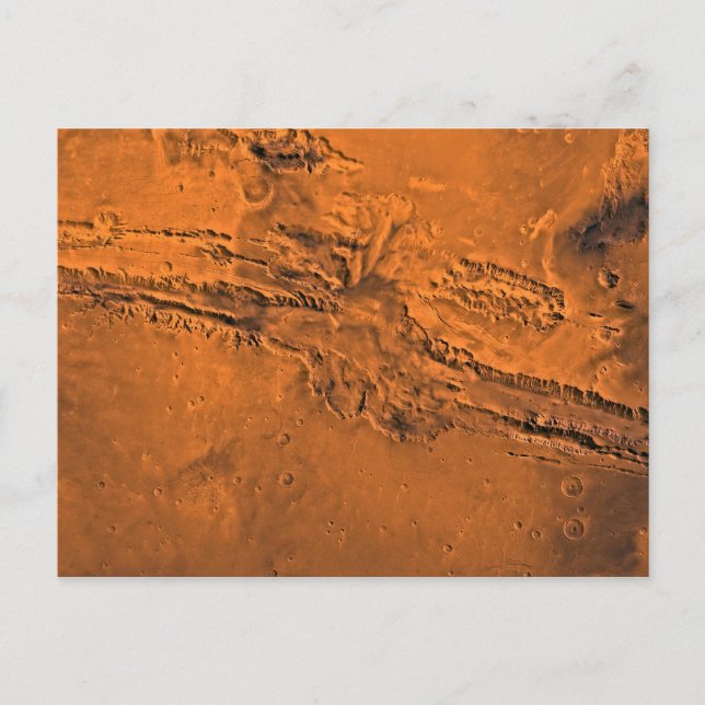 Valles Marineris Canyon System on Mars Postcard (Front)
