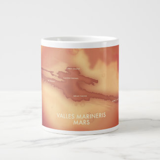 Valles marineris Mars map Large Coffee Mug