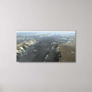 Valles Marineris, the Grand Canyon of Mars Canvas Print