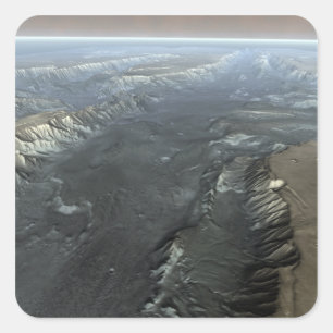 Valles Marineris, the Grand Canyon of Mars Square Sticker