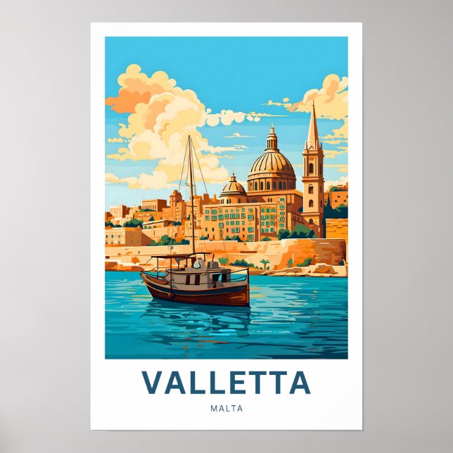 Valleta Malta Travel Print (Front)