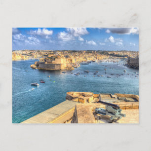 Valletta Harbour Malta Postcard