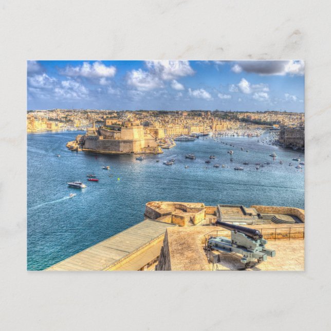 Valletta Harbour Malta Postcard (Front)