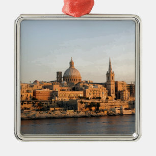 Valletta, Malta at dusk Metal Tree Decoration