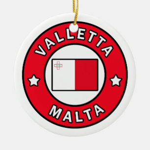 Valletta Malta Ceramic Tree Decoration