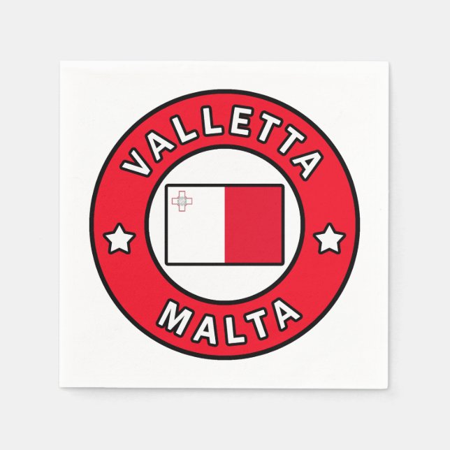 Valletta Malta Napkin (Front)