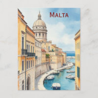 Valletta Malta Vintage Famous Travel Place