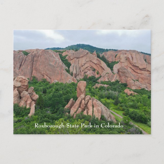 Valley and Rock Formations at Roxborough Postcard (Front)