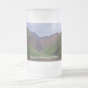 Valley At Denali's Toklat River Frosted Glass Beer Mug