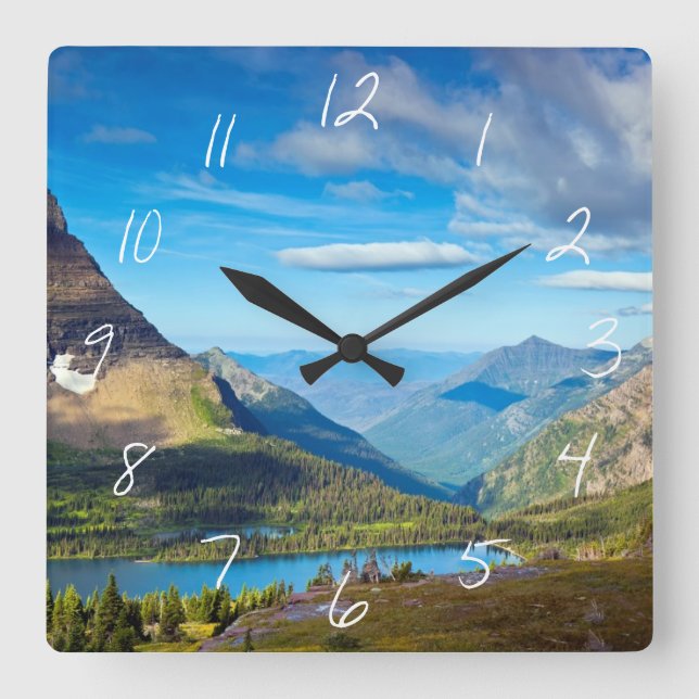Valley Beyond Square Wall Clock (Front)