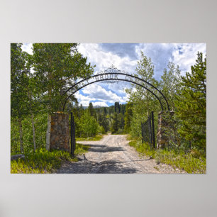 Valley Brook Cemetery Entrance, Breckenridge, Colo Poster