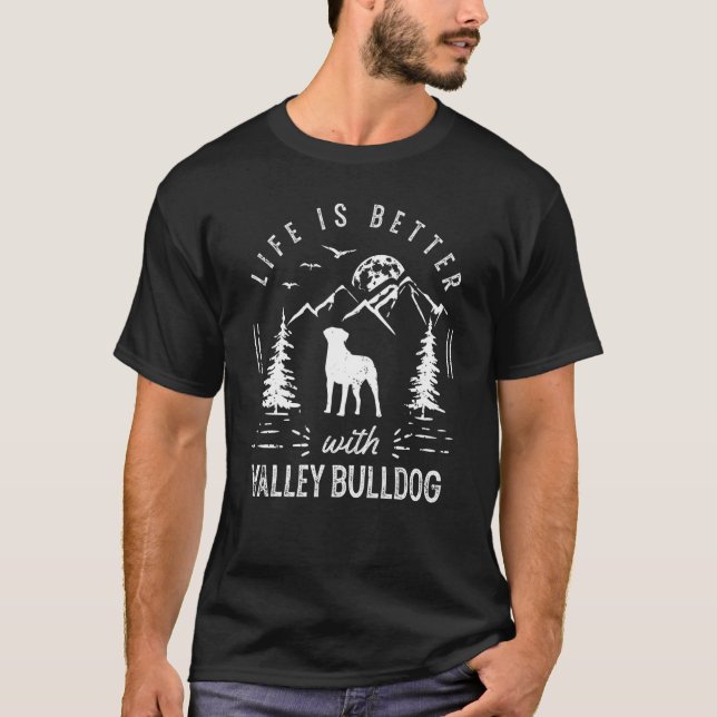 Valley Bulldog Life Better Mum Dad Dog T-Shirt (Front)