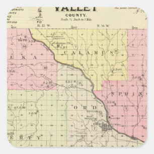 Valley County, Nebraska Square Sticker